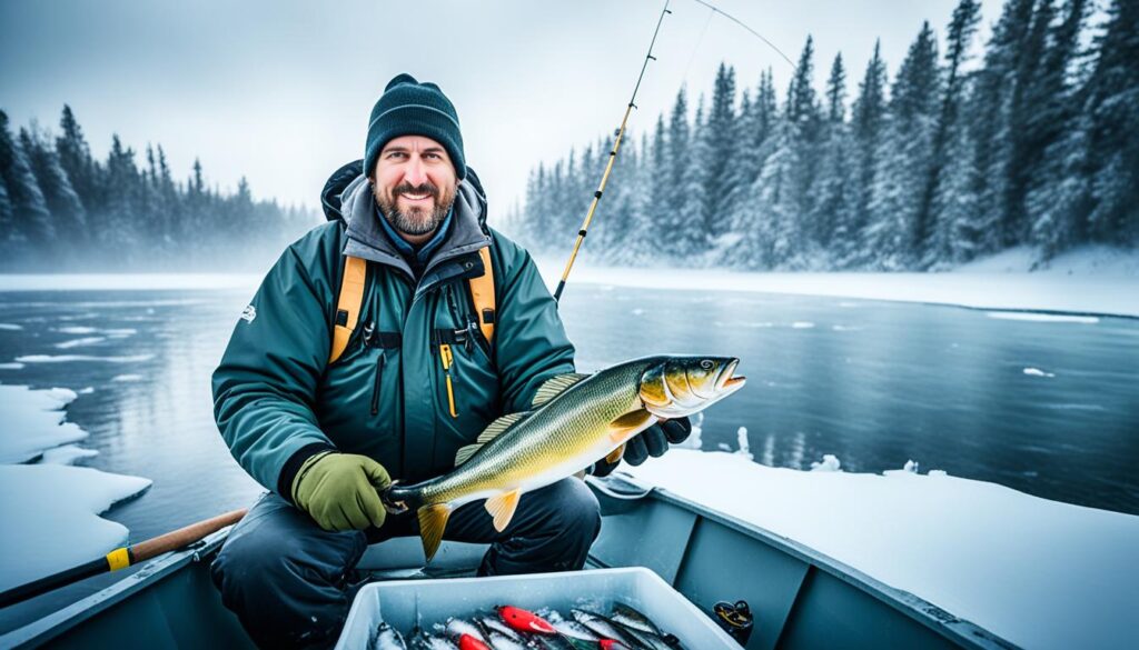 Winter bass fishing techniques