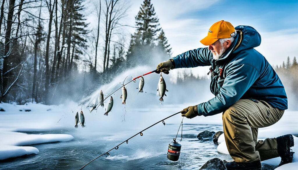 Winter fishing techniques