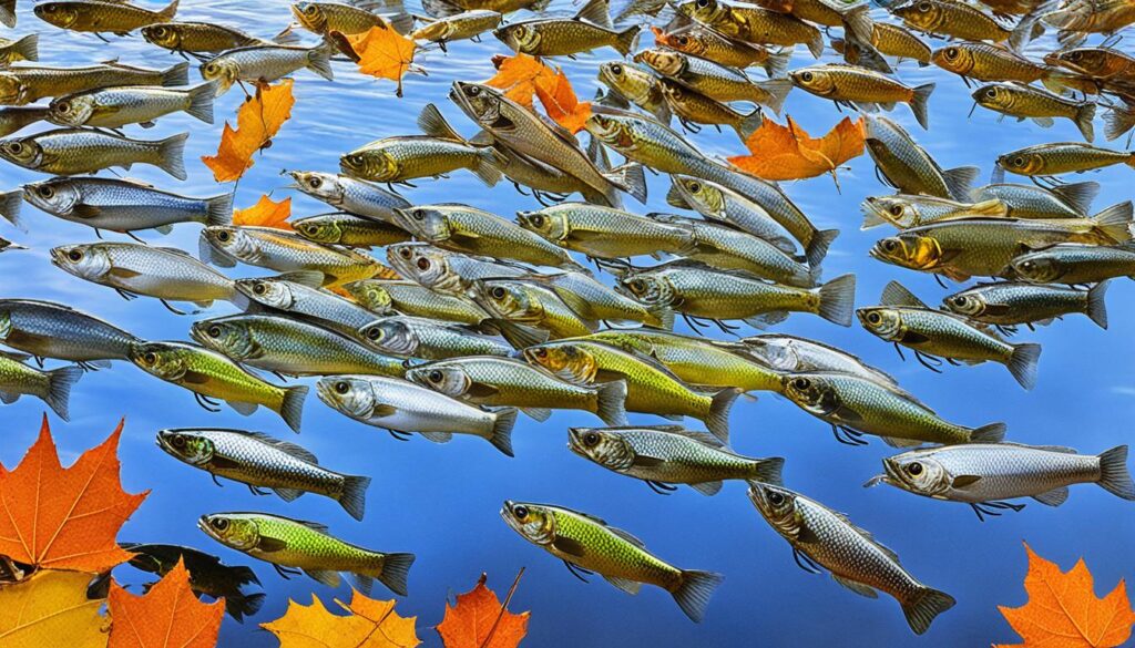 baitfish presence in fall