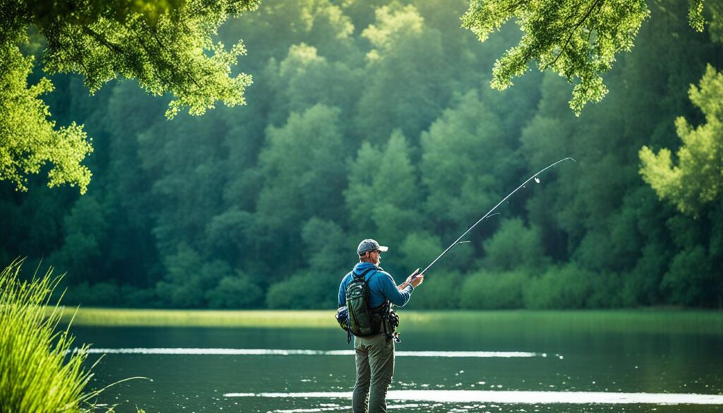 fishing in shaded areas