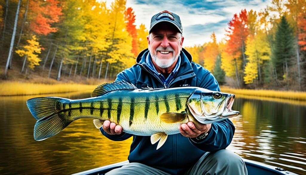 water temperature for fall bass fishing