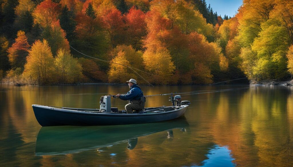 fishing deep in the fall