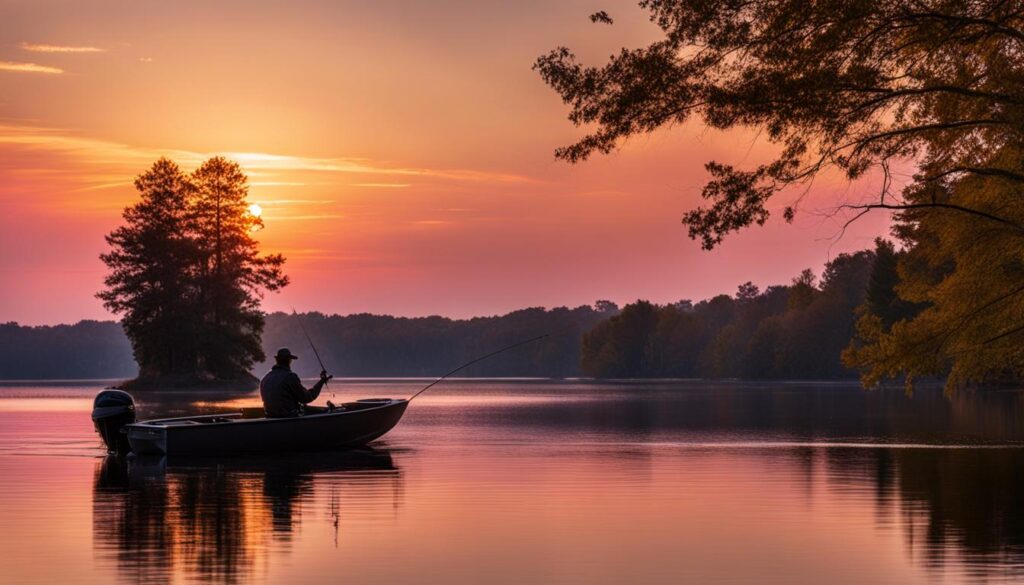 fishing shade lines in the fall