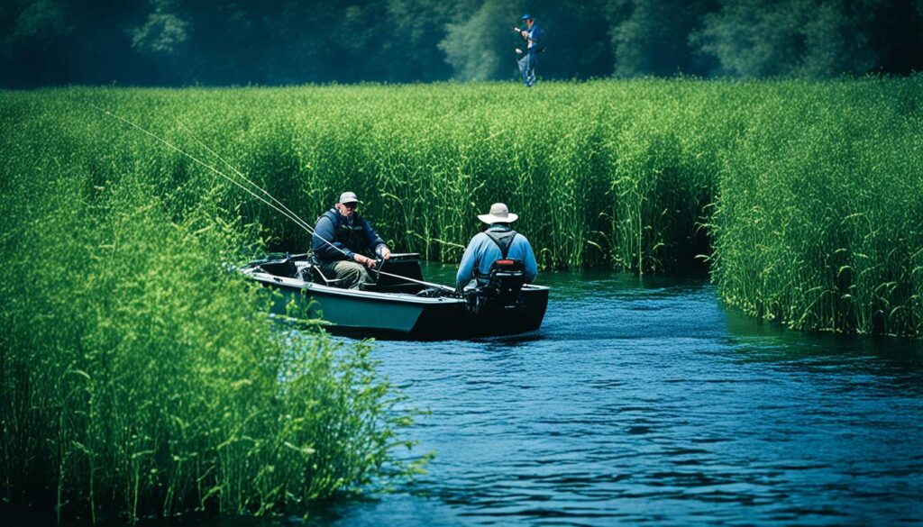 Fishing deep weed beds with a Tokyo Rig