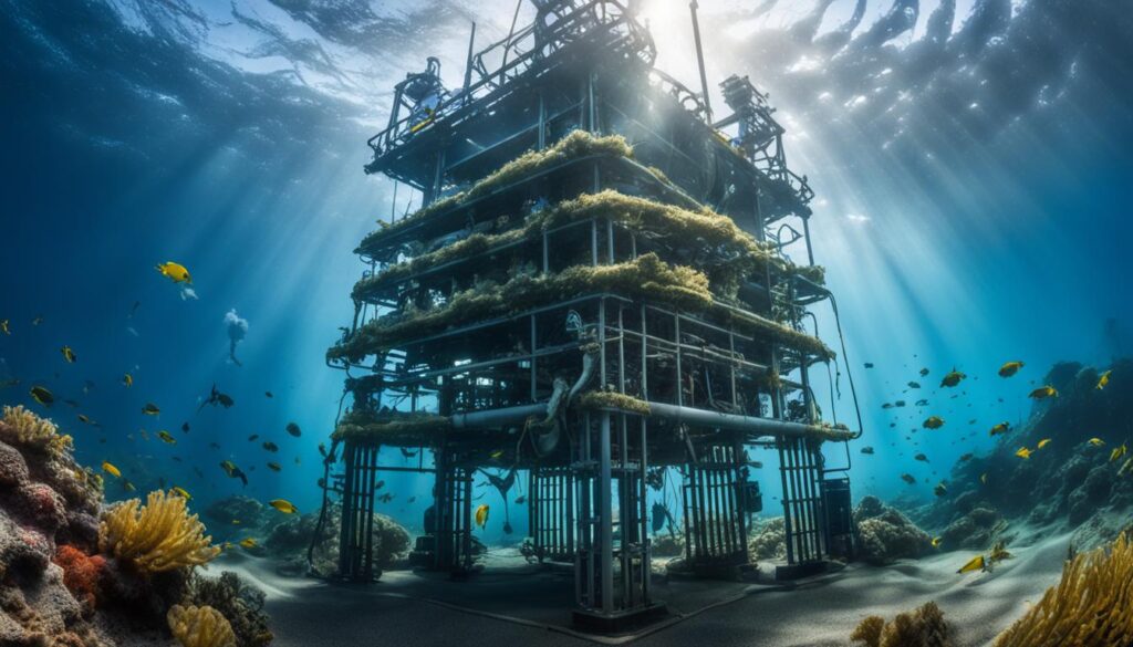 Underwater View of the Tokyo Rig