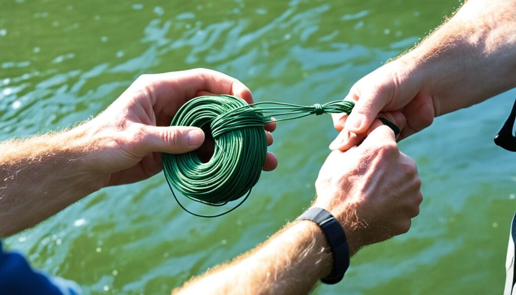 Uni Knot tying instructions