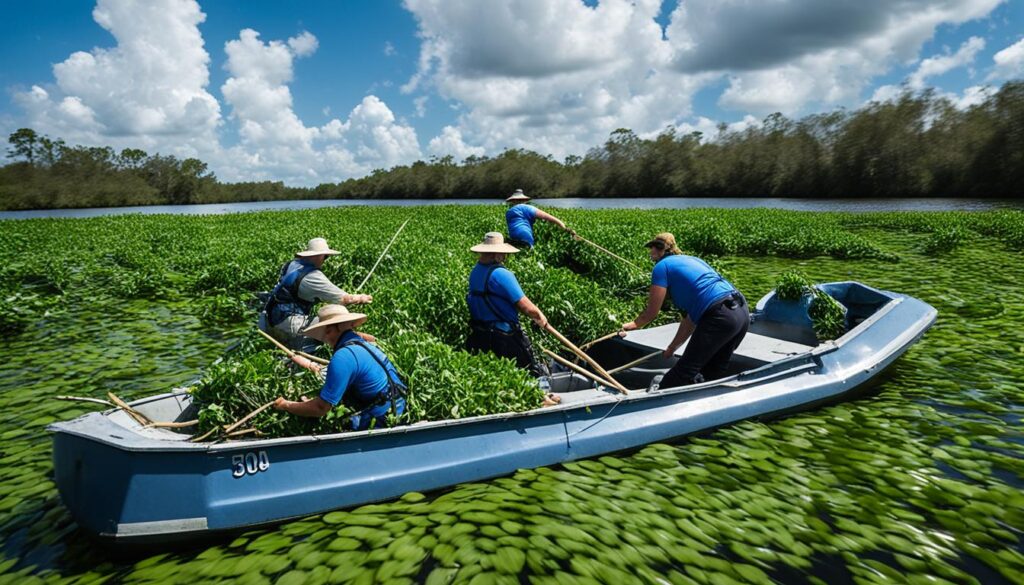 water hyacinth removal